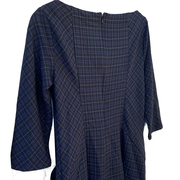 Eshakti Plaid Sheath Dress With Pockets NWOT - Picture 2 of 7